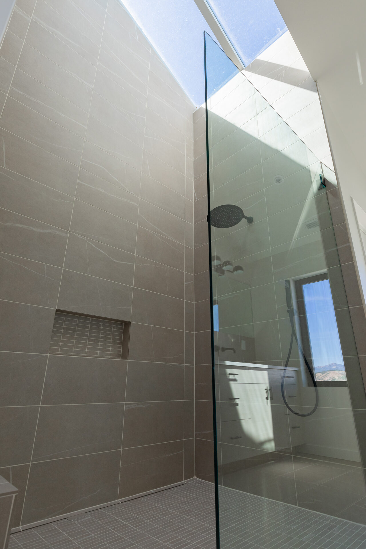 Hawk's Ridge — shower and skylight
